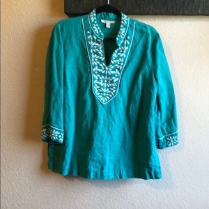 Turquoise tunic JM Collection